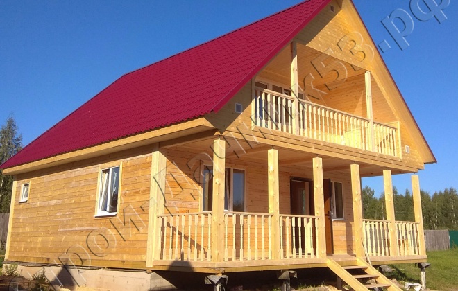 1 Брусовой дом  К-39, 8×10, 140 м², Московская область,  Можайский район, деревня Некрасово (3)